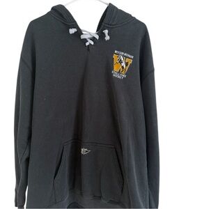 Easton Vintage Rare Western Michigan Stallions Hockey Hoodie Easton Black XL